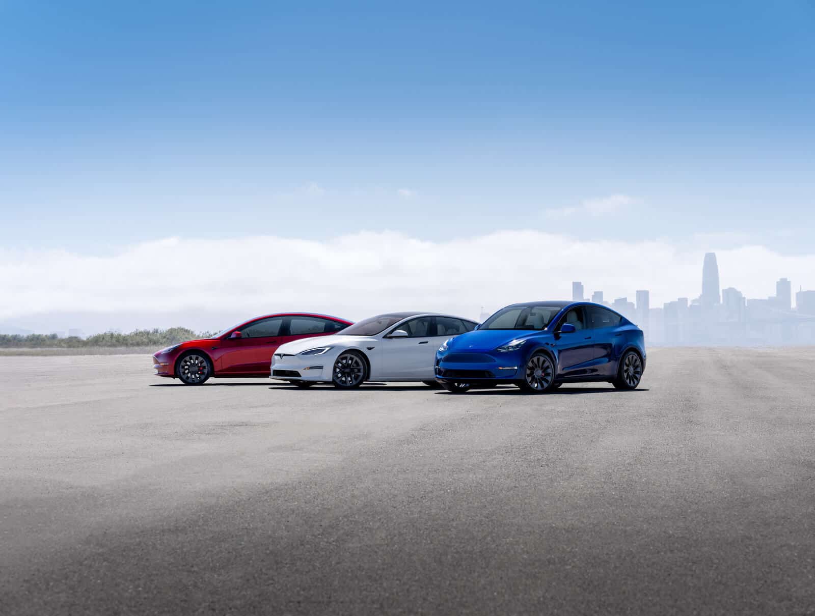 Image showcasing Tesla Model 3, S and Y